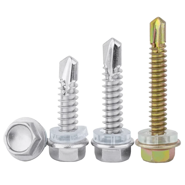 Hex Head Self-Drilling Screws With PVC Washer